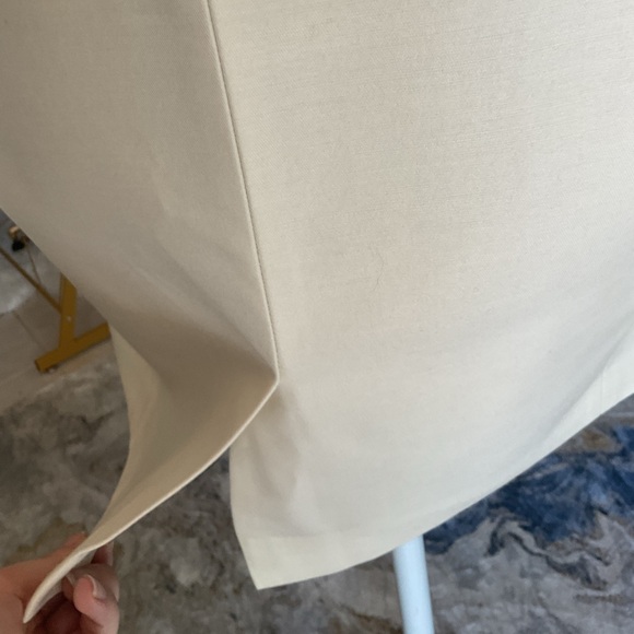 NWT Amir Taghi Silk Wool Bow Tie Blazer Vest Size 2 White Brown - Picture 8 of 14